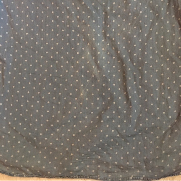Loft oversized polka dot chambray shirt dress - Picture 8 of 8